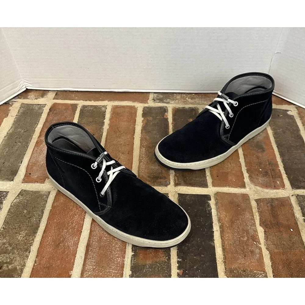 J. Murphy Navy Blue Suede Chukka Boots Leather Preppy Academia Midtop Men's 10.5